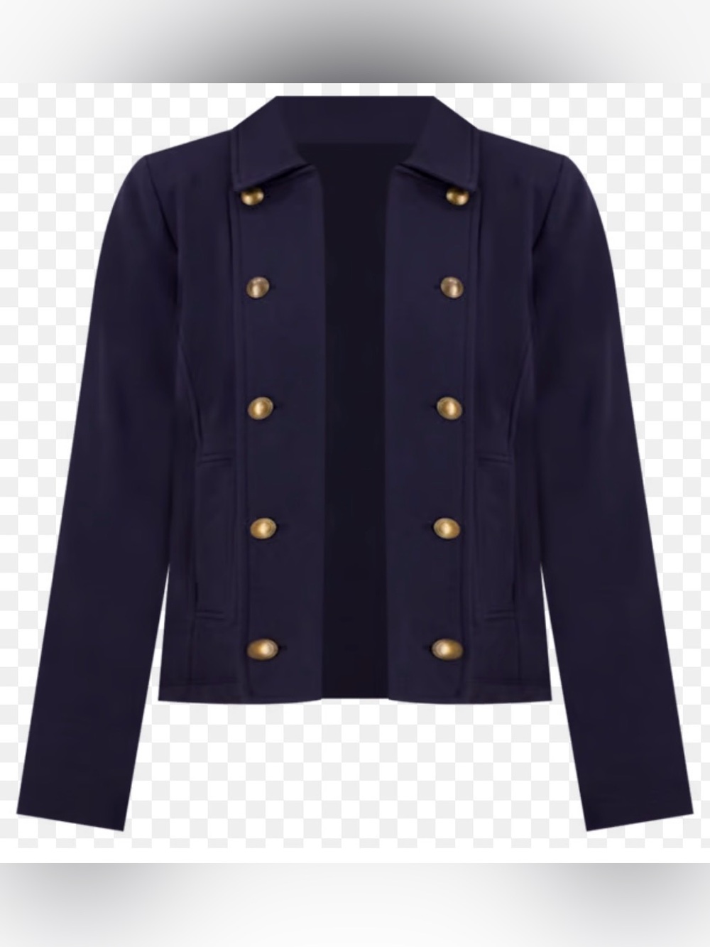 Nautica Open-Front Double Breast Captain Jacket w Deco Buttons & Pockets PM